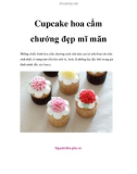 Cupcake hoa cẩm chướng đẹp mĩ mãn