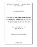 Tóm tắt luận án Tiến sĩ Y học: Nghiên cứu ứng dụng phẫu thuật tạo rò động - tĩnh mạch ở cẳng tay để chạy thận nhân tạo chu kỳ