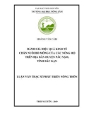 Luận văn Thạc sĩ Phát triển nông thôn: Đánh giá hiệu quả kinh tế chăn nuôi bò Mông của các nông hộ trên địa bàn huyện Pác Nặm, tỉnh Bắc Kạn