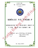 Khóa luận tốt nghiệp Quản trị kinh doanh: Đánh giá chất lượng dịch vụ đào tạo tại trường ĐH Kinh tế Huế