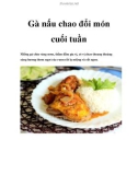 Gà nấu chao đổi món cuối tuần