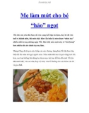 Mẹ làm mứt cho bé “hảo” ngọt