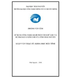 Luận văn Thạc sĩ Khoa học máy tính: Sử dụng công nghệ GIS để phân tích dữ liệu và dự báo sản lượng chè của tỉnh Thái Nguyên