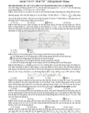 Đề thi tuyển sinh đại học khối A, A1, năm 2014 môn: Vật lý