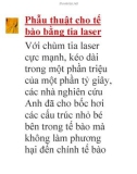 Phẫu thuật cho tế bào bằng tia laser