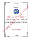 Khóa luận tốt nghiệp Quản trị kinh doanh: Nghiên cứu các nhân tố ảnh hưởng đến ý định mua thực phẩm hữu cơ của NTD tại Công ty TNHH MTV Nông sản Hữu cơ Quế Lâm trên địa bàn thành phố Huế