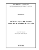 Luận văn Thạc sĩ Văn học dân gian: Những yếu tố văn học dân gian trong một số trò rối nước cổ truyền