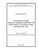 Luận văn Thạc sĩ Lịch sử: Quan niệm về cái Đẹp trong các phim hoạt hình Việt Nam chuyển thể từ tác phẩm văn học (Giai đoạn 2000 – 2015)