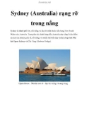 Sydney (Australia) rạng rỡ trong nắng