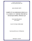 Luận văn Thạc sĩ Hoá học: Nghiên cứu hàm lượng Pb, Cd và As trong cây nghể bụi phân bố tại huyện Bạch Thông, tỉnh Bắc Kạn