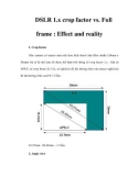 DSLR 1.x crop factor vs. Full frame : Effect and reality