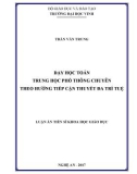 Luận án tiến sĩ Khoa học giáo dục: Dạy học toán trung học phổ thông chuyên theo hướng tiếp cận thuyết đa trí tuệ