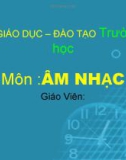 Giáo án môn Âm nhạc