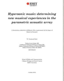 Master's thesis of Research: Hypersonic music: determining new musical experiences in the parametric acoustic array