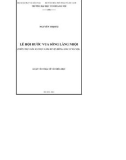 Luận văn Thạc sĩ Văn hóa học: Lễ rước vua sống làng Nhội (thôn Thụy Lôi - xã Thụy Lâm - huyện Đông Anh - thành phố Hà Nội)