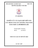 Tóm tắt Luận án tiến sĩ Y học: Nghiên cứu các dạng đột biến gen gây bệnh tăng sản thượng thận bẩm sinh thiếu 21- Hydroxylase