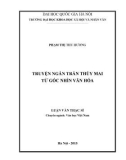 Luận văn Thạc sĩ Văn học Việt Nam: Truyện ngắn Trần Thùy Mai từ góc nhìn văn hóa