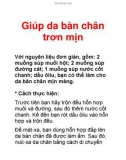 Giúp da bàn chân trơn mịn