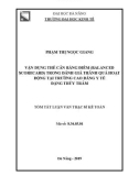 Tóm tắt luận văn Thạc sĩ Kế toán: Vận dụng thẻ cân bằng điểm (Balaced scorecard) trong đánh giá thành quả hoạt động tại trường Cao đẳng y tế Đặng Thùy Trâm