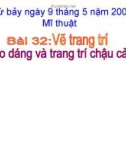 Giáo án điện tử mầm non: Tạo dáng và trang trí chậu cảnh- Mĩ thuật