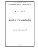 Luận án Tiến sĩ Lịch sử: Hệ thống tước vị thời Lê Sơ