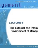 Management-LECTURE 4 The External and International Environment of Management