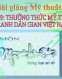 Bài giảng Tranh dân gian Việt Nam - Mỹ thuật 6 - GV.N.Hồng Nhung