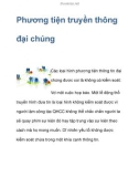 Phương tiện truyền thông đại chúng