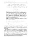 Quản lý dạy học môn “Giáo dục kĩ năng - phẩm chất” ở các trường tiểu học thuộc Hệ thống Giáo dục Vinschool, thành phố Hà Nội