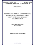 Tóm tắt Luận án Tiến sĩ Y học: Nghiên cứu vai trò của bão hoà oxy máu tĩnh mạch chủ trên liên tục trong hồi sức huyết động bệnh nhân sốc nhiễm khuẩn