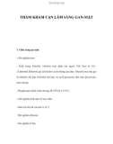 THĂM KHÁM CẬN LÂM SÀNG GAN-MẬT