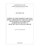 Luận án Tiến sĩ Sinh học: Nghiên cứu ở mức độ phân tử khả năng kháng carbapenem của một số vi khuẩn Gram âm phân lập từ bệnh nhân tại Bệnh viện Việt Đức và Bệnh viện Trung ương Quân đội 108