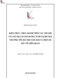 Luận văn Thạc sĩ Y tế công cộng: Kiến thức, thực hành tiêm vắc xin sởi của bà mẹ có con dưới 2 tuổi tại huyện Thường Tín, Hà Nội năm 2020 và một số yếu tố liên quan