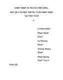 báo cáo y học: GHéP THậN Từ NGƯờI CHO SốNG. KếT QUả Từ MộT TRUNG TÂM GHéP THậN TạI VIệT NAM 