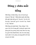 Ðông y chữa mất tiếng