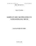 Luận án tiến sĩ Y học: Nghiên cứu điều trị viêm xương tủy xương đường máu trẻ em