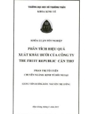 Khóa luận tốt nghiệp Kinh tế đối ngoại: Phân tích hiệu quả xuất khẩu bưởi của Công ty The Fruit Republic Cần Thơ