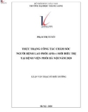 Tóm tắt luận văn Thạc sĩ Điều dưỡng: Thực trạng công tác chăm sóc người bệnh lao phổi AFB(+) mới điều trị tại bệnh viện phổi Hà Nội năm 2020