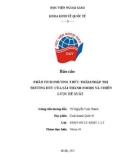 Báo cáo học phần Kinh doanh Quốc tế: Phân tích phương thức thâm nhập thị trường Đức của Sài Thành foods và chiến lược đề xuất