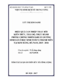 Tóm tắt Luận án tiến sĩ Y học: Hiệu quả can thiệp thay đổi kiến thức, thái độ, thực hành phòng chống nhiễm khuẩn đường sinh sản ở học sinh tuổi vị thành niên tại huyện Kim Bảng, Hà Nam, 2015 - 2016