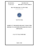 Luận văn Thạc sĩ Hóa học: Nghiên cứu thành phần hóa học và hoạt tính sinh học của loài kinh giới Elsholtzia ciliata (Thunb.) HYL.