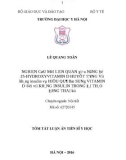 Tóm tắt Luận án Tiến sĩ: Nghiên cứu mối liên quan giữa nồng độ 25-hydroxyvitamin D huyết tương với kháng insulin và hiệu quả bổ sung vitamin D đối với kháng insulin trong đái tháo đường thai kỳ