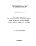 Luận án Tiến sĩ Y học: Tình trạng nhiễm HIV, các nhiễm trùng lây qua đường tình dục ở phụ nữ bán dâm tại 4 quận Hà Nội và hiệu quả một số biện pháp can thiệp