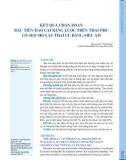 Kết quả chẩn đoán rau tiền đạo cài răng lược trên thai phụ có sẹo mổ lấy thai cũ bằng siêu âm