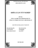 Khóa luận tốt nghiệp Kinh tế: Nâng cao hiệu quả kinh doanh của Công ty cổ phần Vận tải và xếp dỡ Hải An