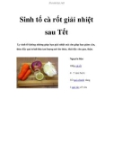 Sinh tố cà rốt giải nhiệt sau Tết