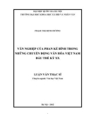 Luận văn Thạc sĩ Văn học: Văn nghiệp của Phan Kế Bính trong những chuyển động văn hóa Việt Nam đầu thế kỷ XX