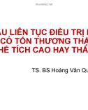 Bài giảng Lọc máu liên tục điều trị bệnh lý nặng có tổn thương thận cấp: Thể tích cao hay thấp - TS. BS. Hoàng Văn Quang