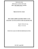 Tóm tắt Luận án Tiến sĩ Chính sách công: Thực hiện chính sách phát triển cơ sở chăm sóc người cao tuổi trên địa bàn Hà Nội