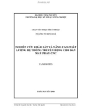 Luận văn: NGHIÊN CỨU KHẢO SÁT VÀ NÂNG CAO CHẤT LƯỢNG HỆ THỐNG TRUYỀN ĐỘNG CHO BÀN MÁY PHAY CNC